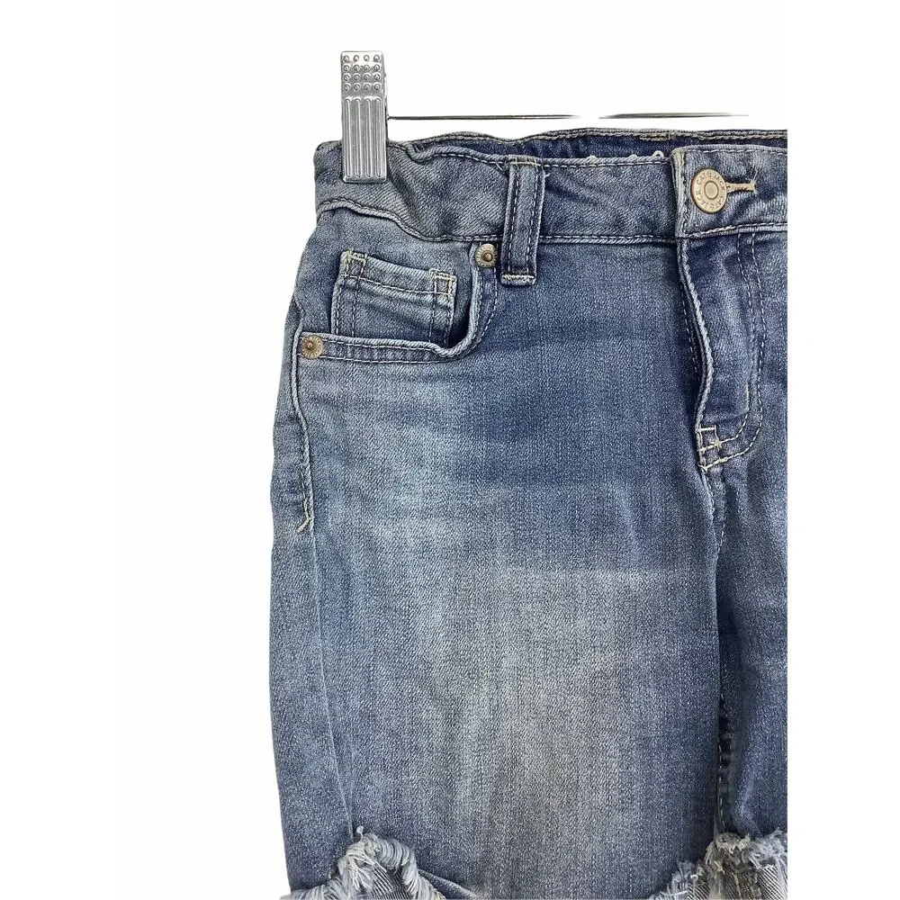 Cat & Jack Girl's Denim Midi Jean Shorts Kid's Youth Size Small 6/6X